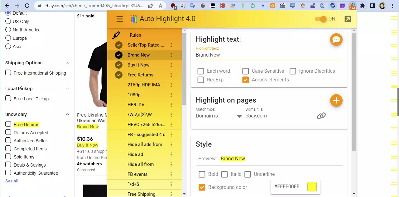 Najbolja proširenja za Google Chrome za studente Auto Highlight
